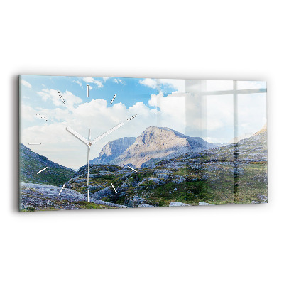 Horloge horizontale en verre Paysage rocheux