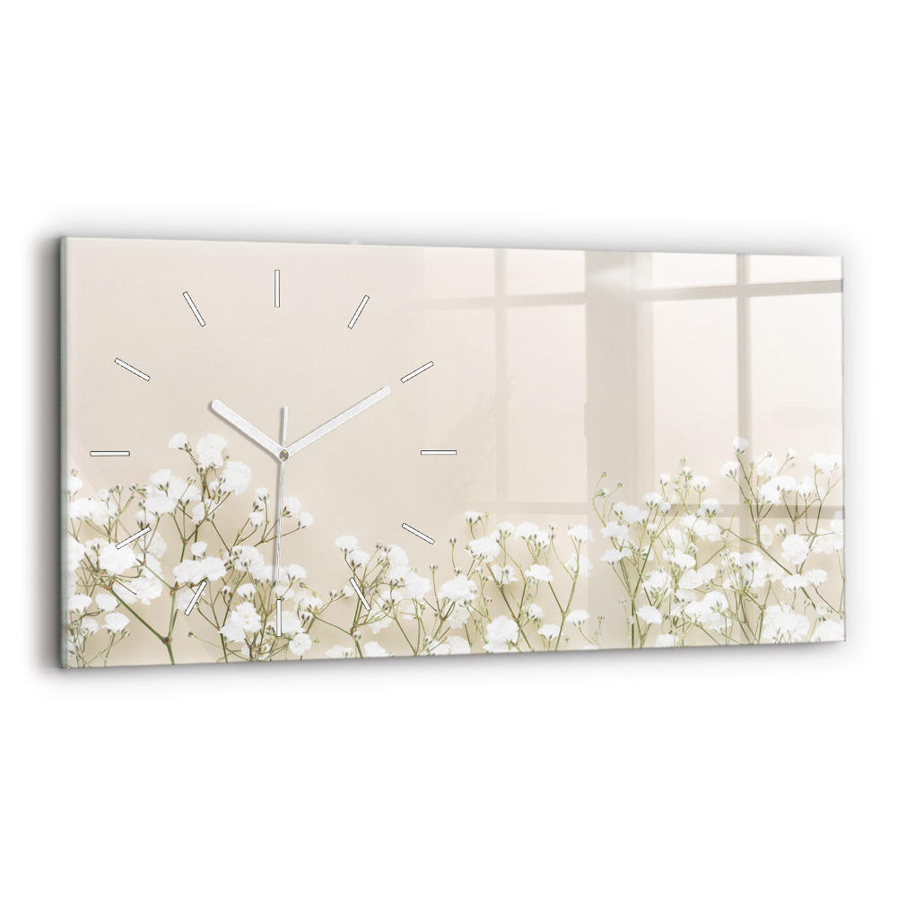 Horloge rectangulaire horizontale Fleurs épanouies