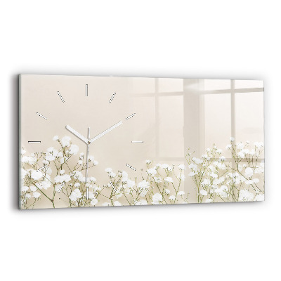 Horloge rectangulaire horizontale Fleurs épanouies