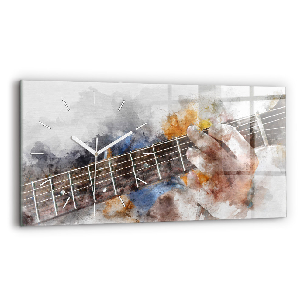 Horloge murale horizontale Guitare