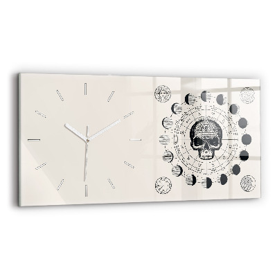 Horloge horizontale en verre Phases de la lune