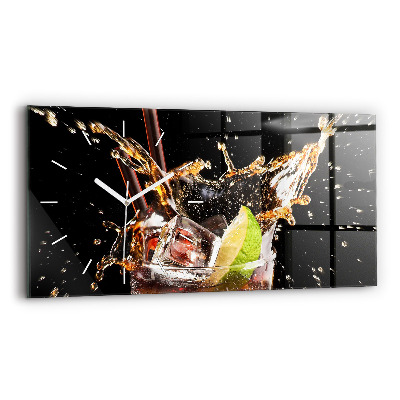 Horloge rectangulaire horizontale Boisson sur la glace