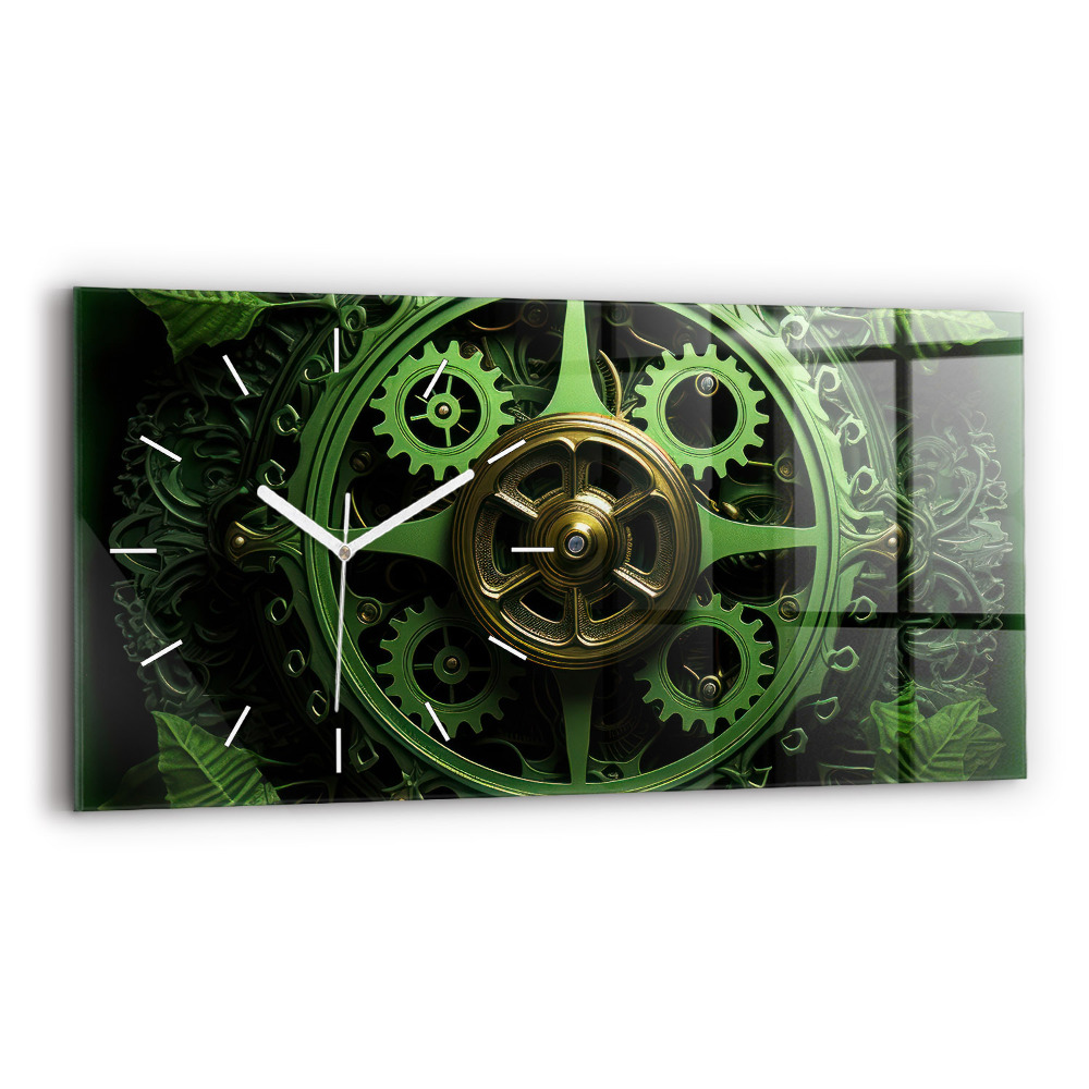 Horloge murale horizontale Mécanisme vert