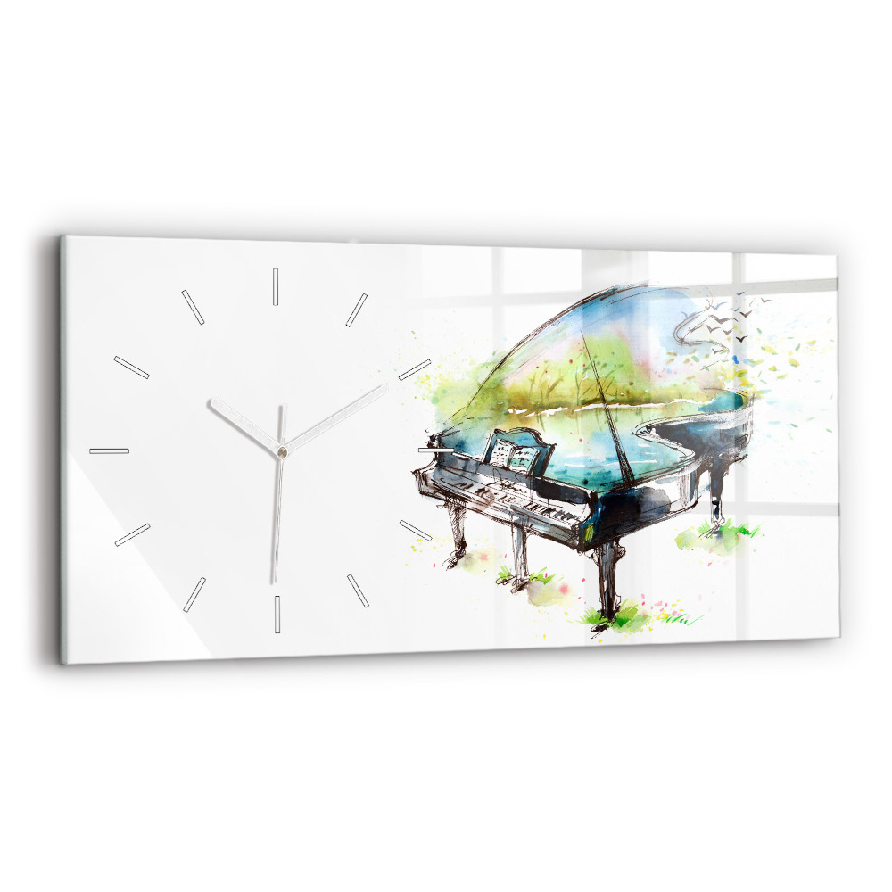 Horloge murale horizontale Illustration des 4 saisons