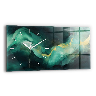Horloge rectangulaire horizontale Marbre vert