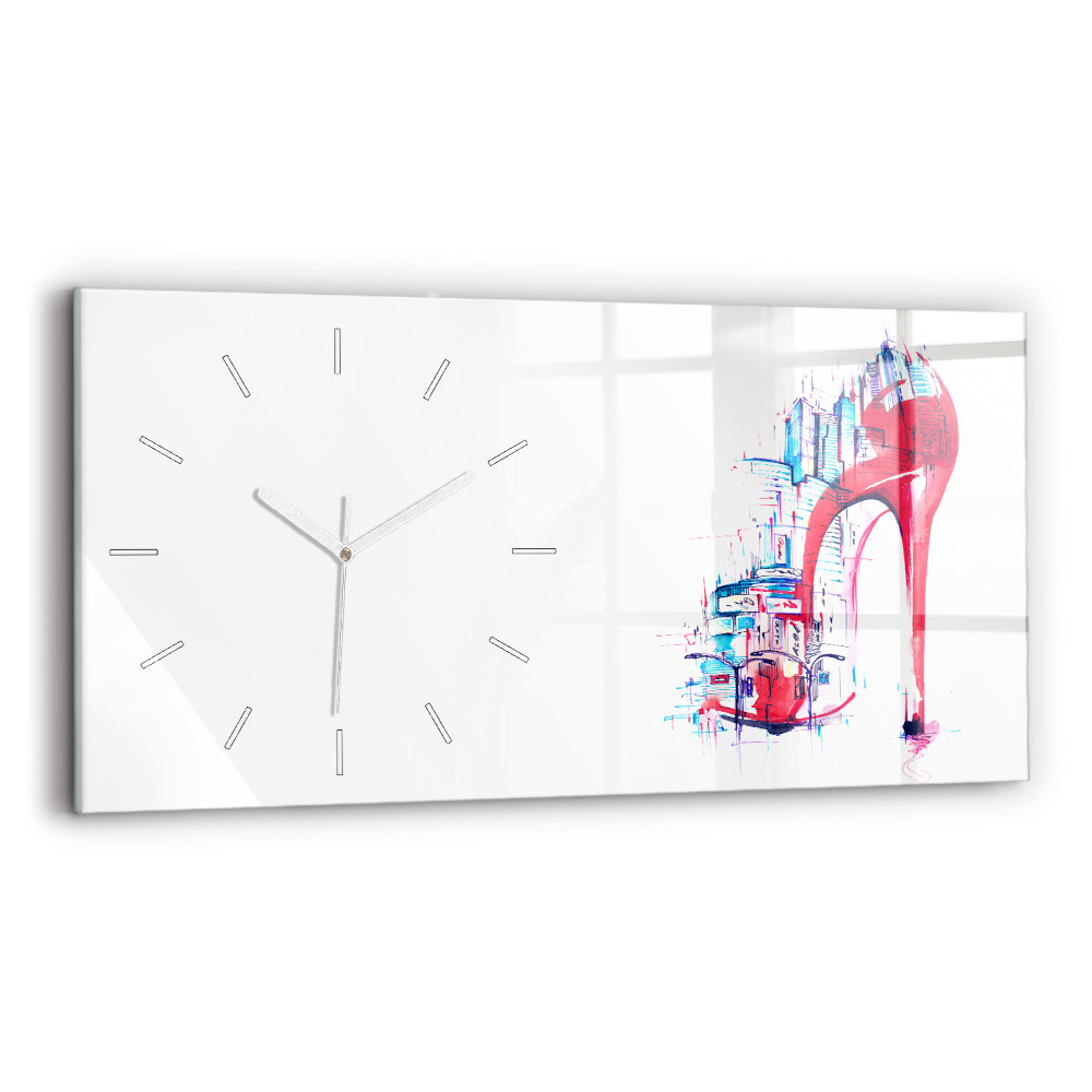 Horloge rectangulaire horizontale Talon rouge