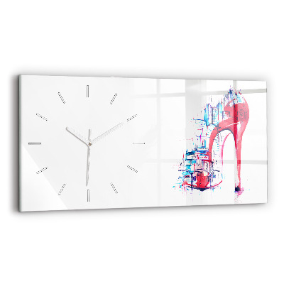 Horloge rectangulaire horizontale Talon rouge