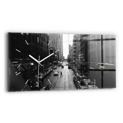 Horloge rectangulaire horizontale Rues de la ville de Chicago