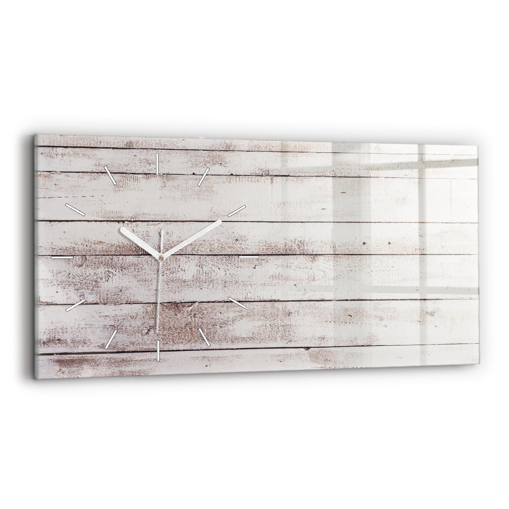 Horloge rectangulaire horizontale Planches de bois légères