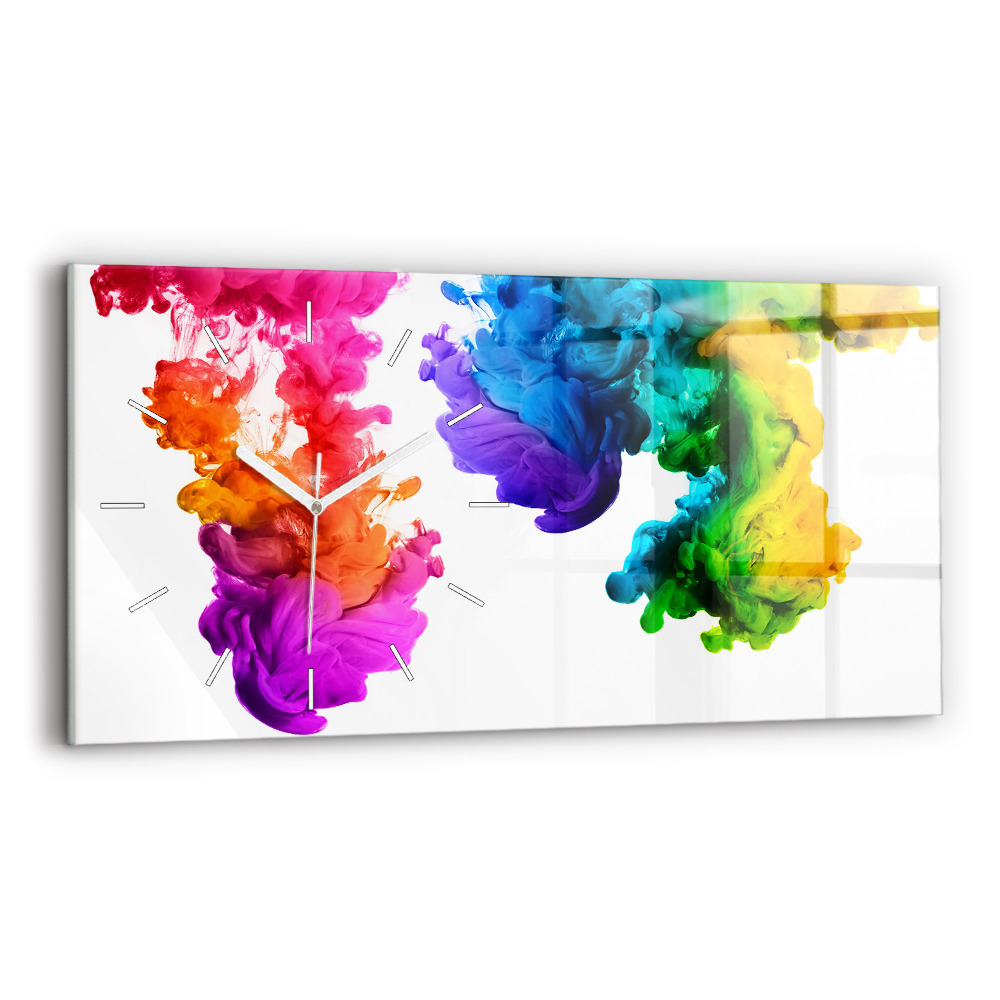 Horloge rectangulaire horizontale Arc-en-ciel de couleurs
