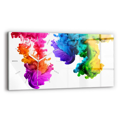 Horloge rectangulaire horizontale Arc-en-ciel de couleurs