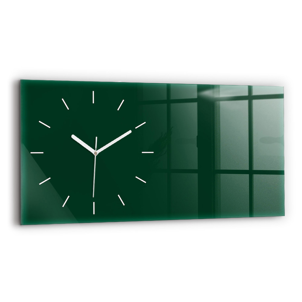 Horloge murale horizontale Couleur vert bouteille