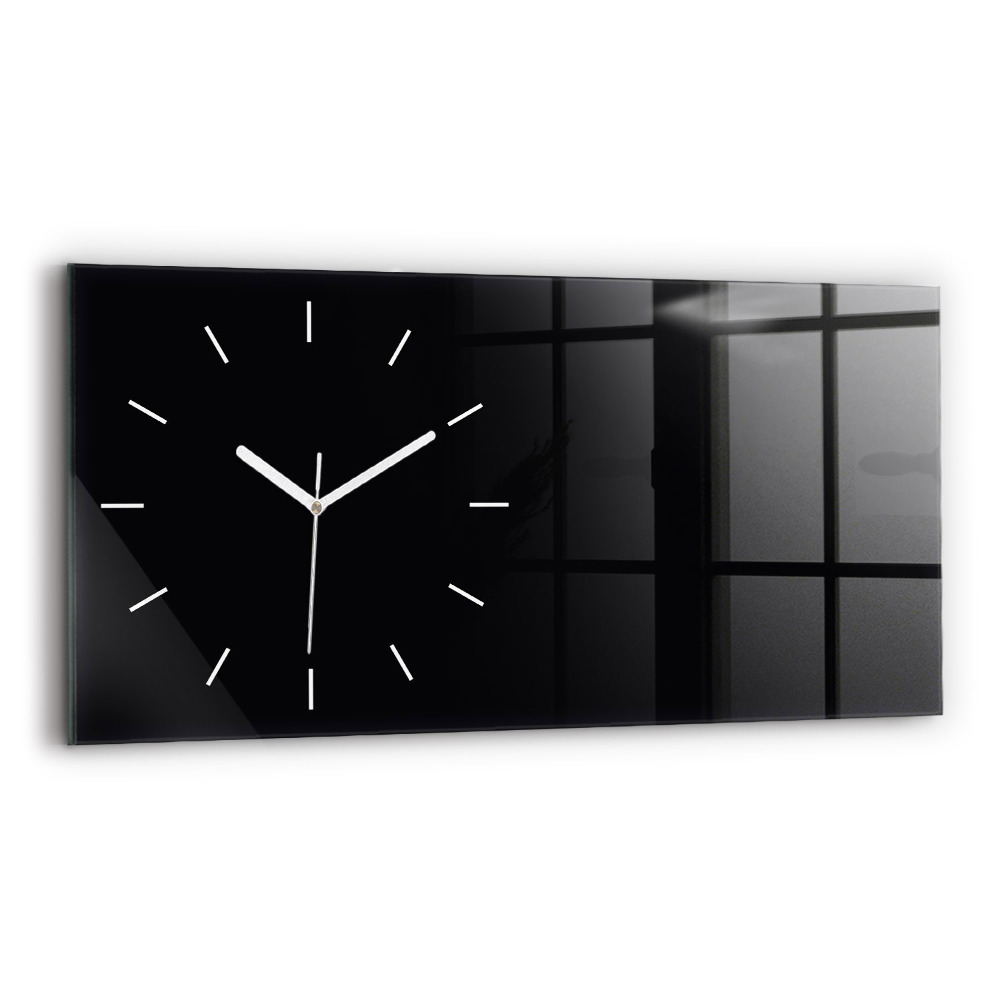 Horloge murale horizontale Couleur noire