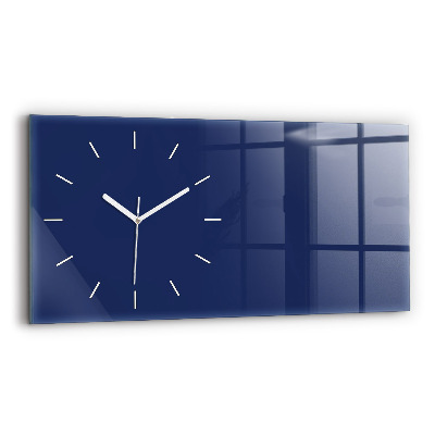 Horloge rectangulaire horizontale Bleu marine
