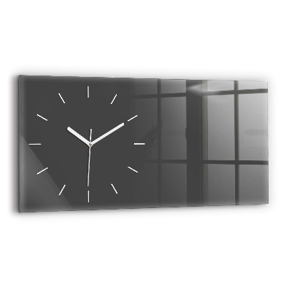 Horloge horizontale en verre Couleur grise