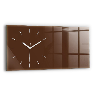Horloge rectangulaire horizontale Couleur marron