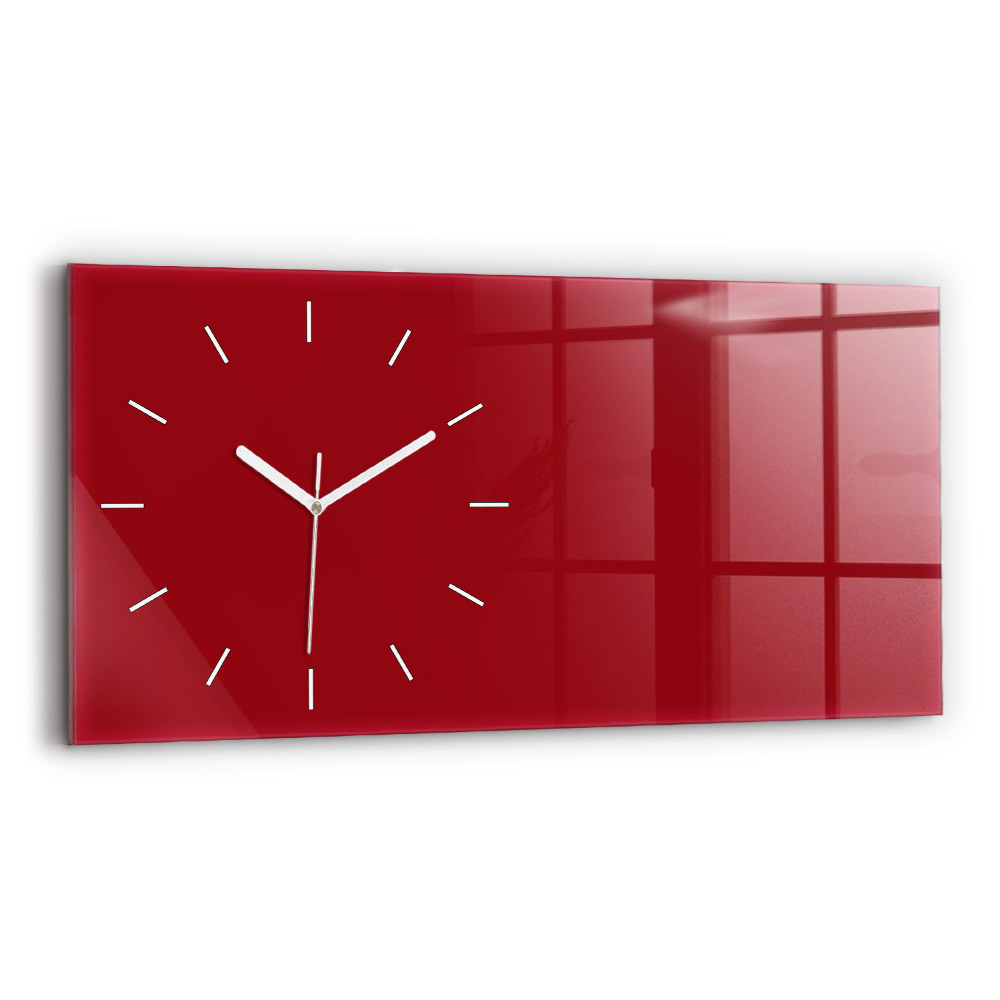 Horloge rectangulaire horizontale La couleur rouge