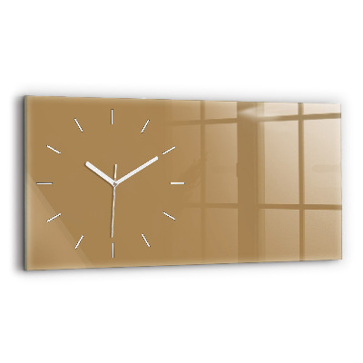 Horloge murale horizontale La couleur beige foncé