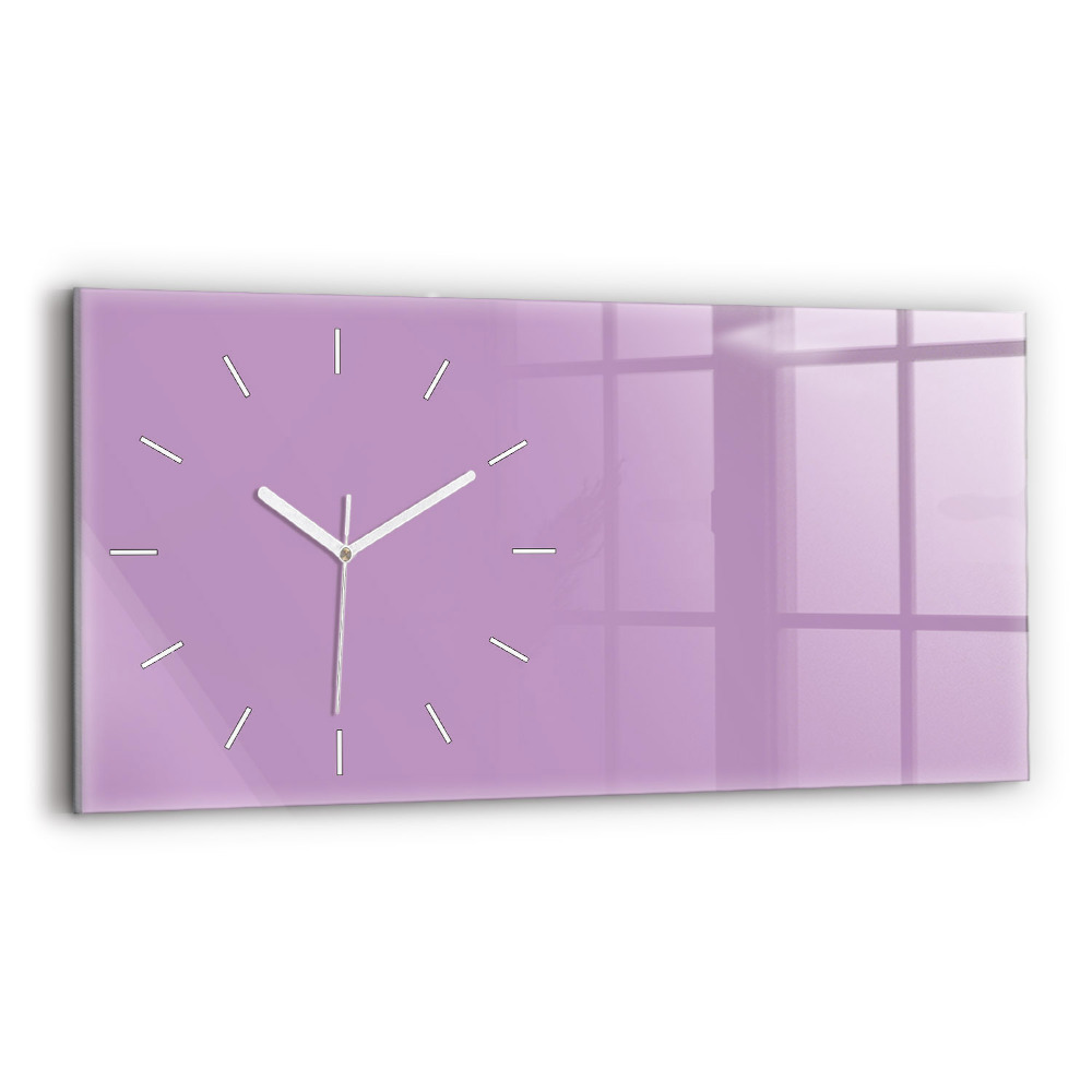 Horloge horizontale en verre Couleur lilas