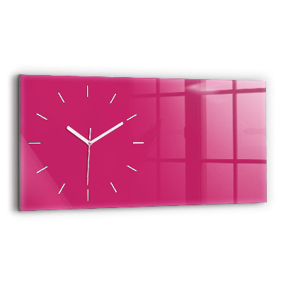 Horloge murale horizontale Couleur rose vif