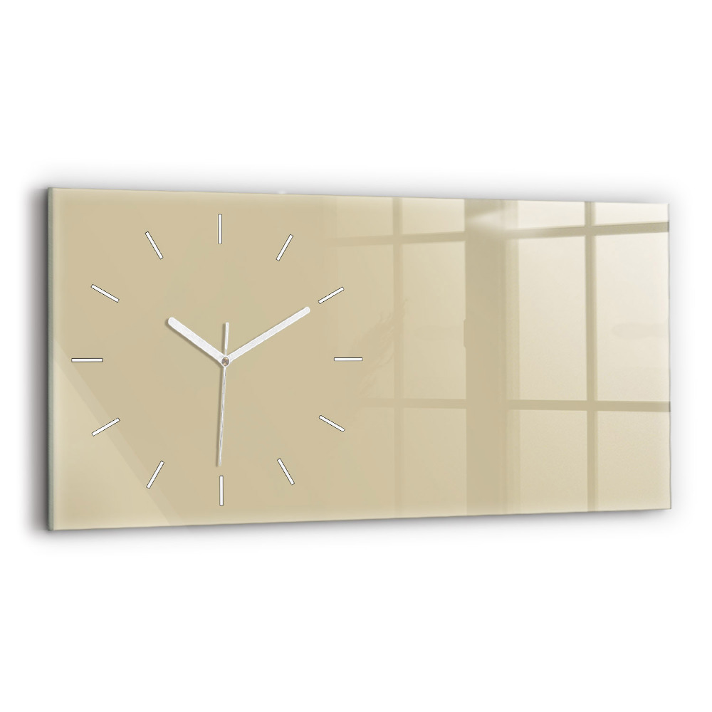 Horloge horizontale en verre Couleur beige