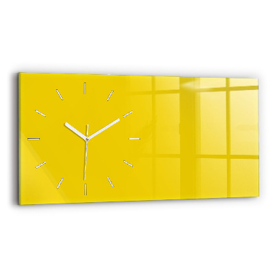 Horloge murale horizontale Coloris jaune clair