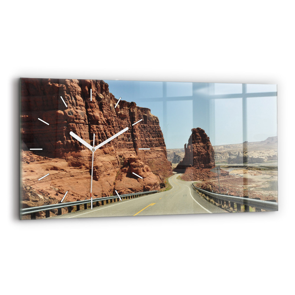 Horloge rectangulaire horizontale Route 66 aux États-Unis