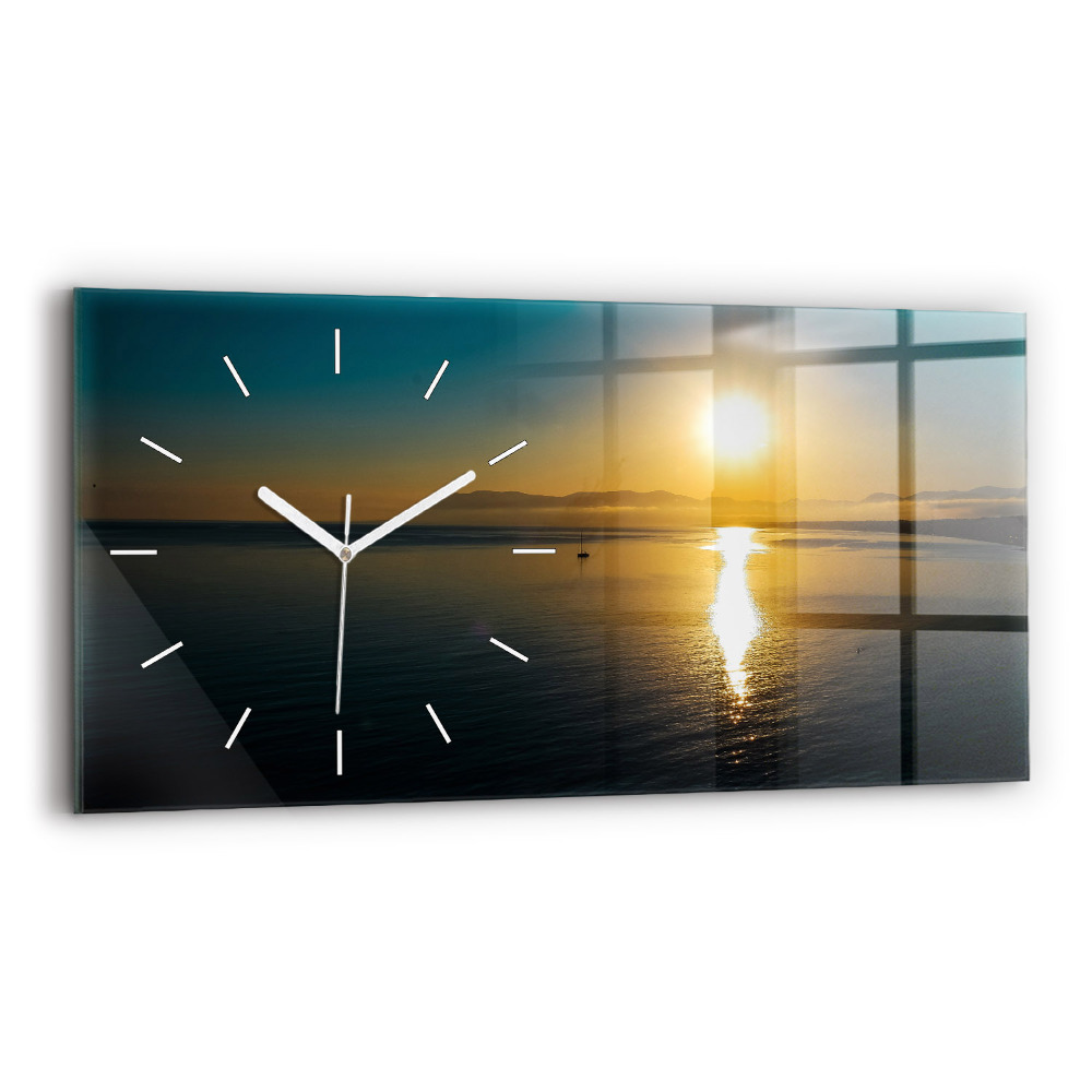Horloge rectangulaire horizontale Paysage au lever du soleil
