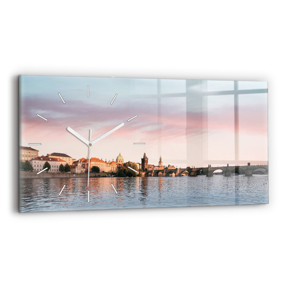 Horloge horizontale en verre Pont Charles à Prague