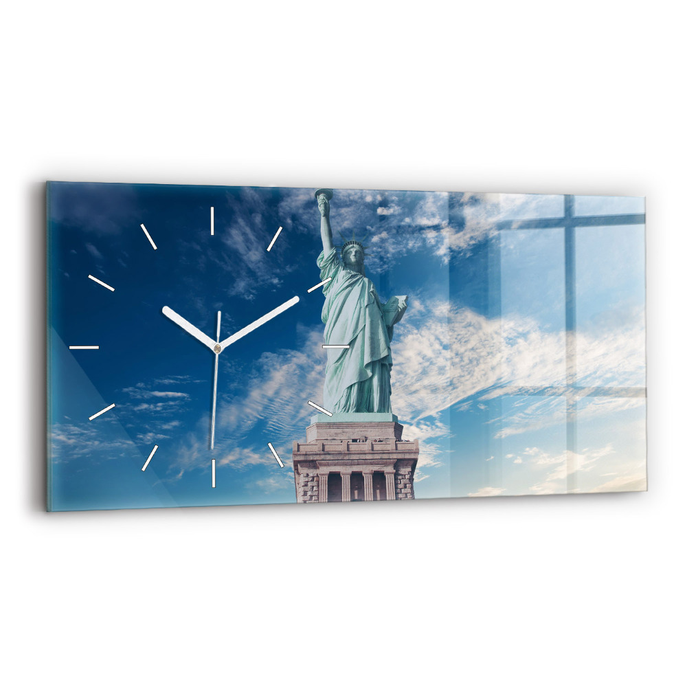Horloge murale horizontale Statue de la Liberté New York