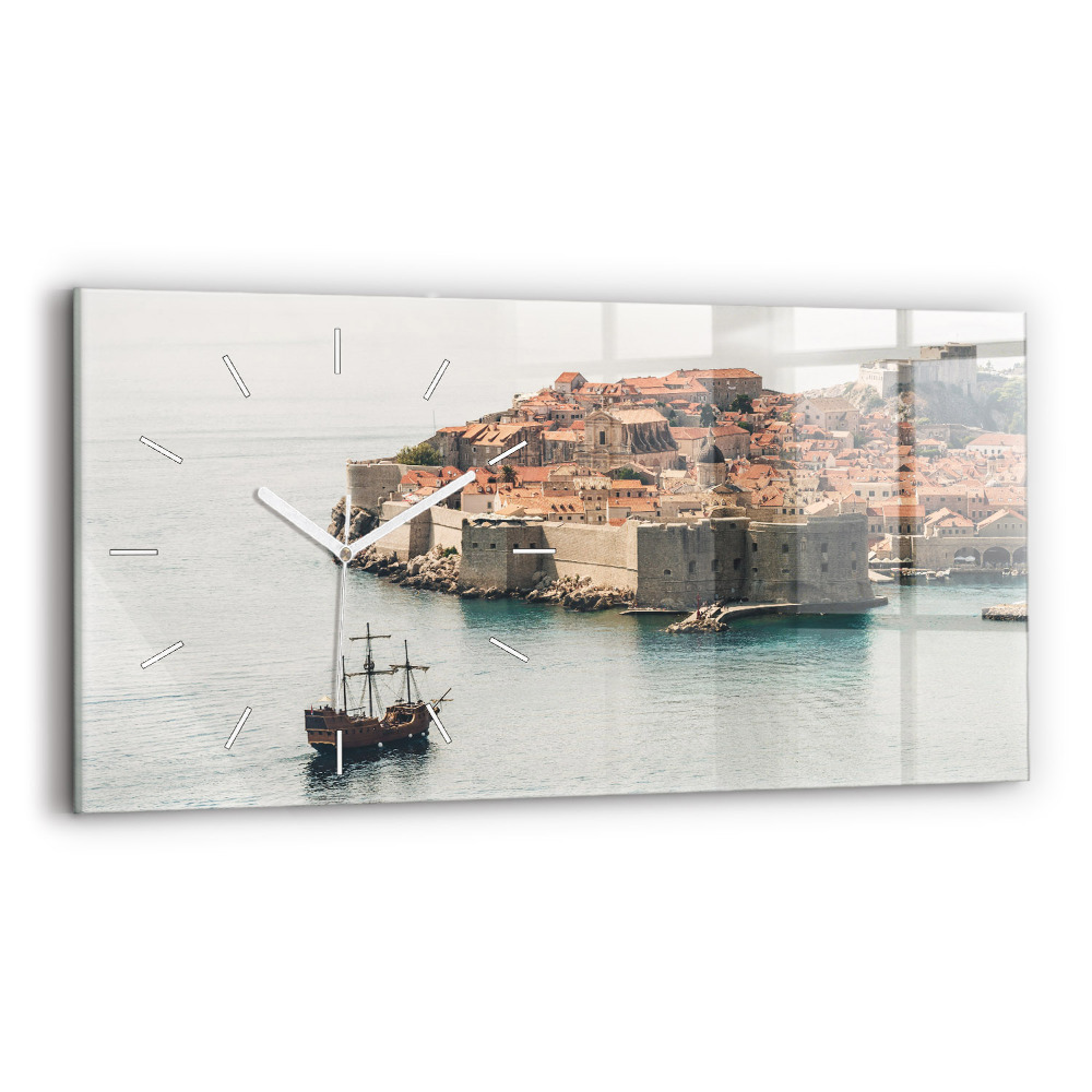 Horloge murale horizontale Voilier à Dubrovnik