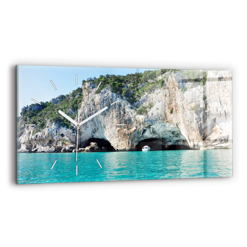 Horloge horizontale en verre Grotte sous-marine
