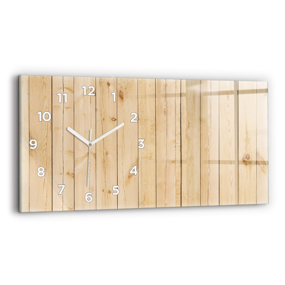 Horloge murale horizontale Planches en bois