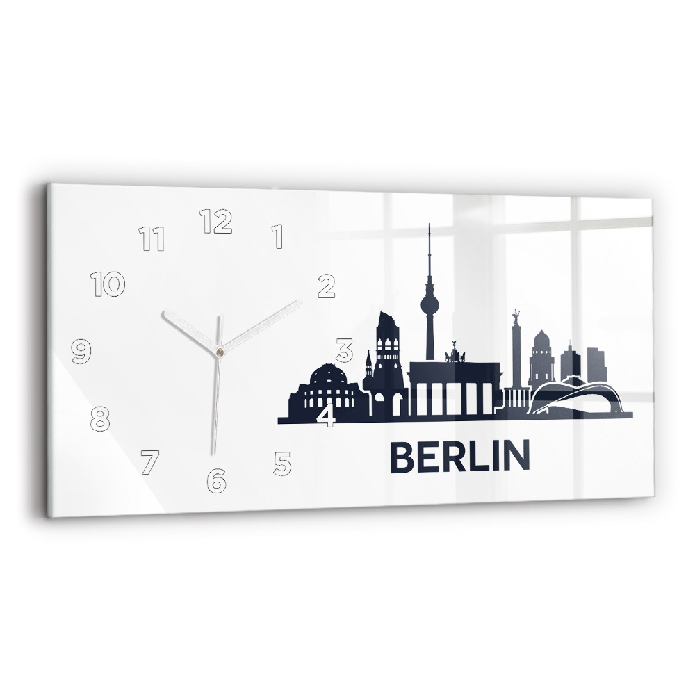 Horloge rectangulaire horizontale Illustration de la ville de Berlin
