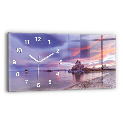 Horloge horizontale en verre Lever de soleil en Californie