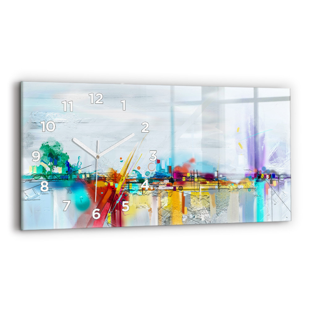 Horloge rectangulaire horizontale Pont abstrait