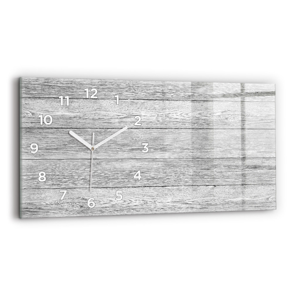 Horloge murale horizontale Panneaux en bois