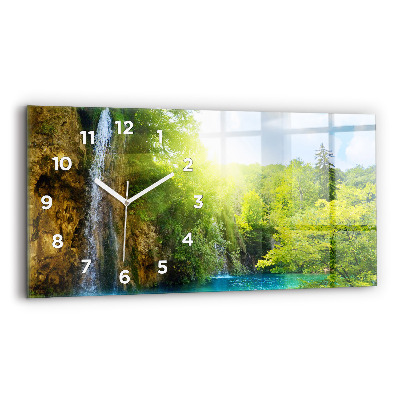 Horloge murale horizontale Paysage de lagune