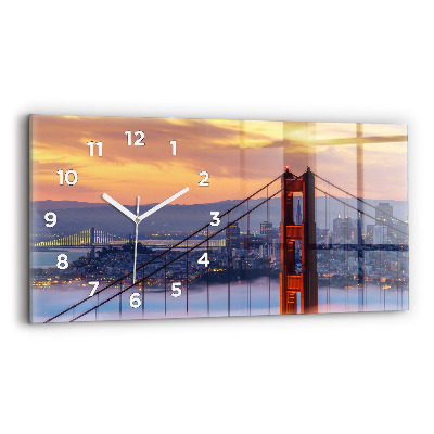 Horloge horizontale en verre Pont de San Francisco