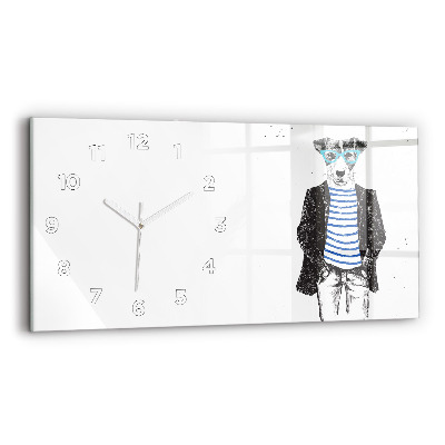 Horloge murale horizontale Chien dans un corps humain