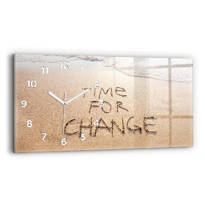 Horloge murale horizontale Citation sur la plage