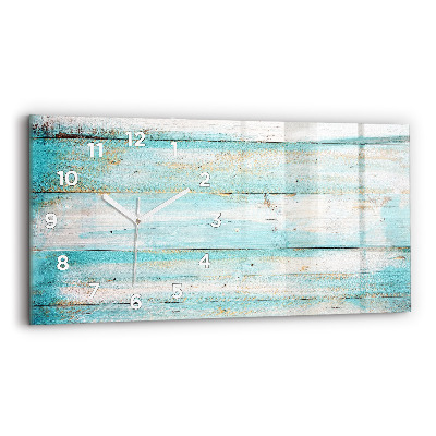 Horloge rectangulaire horizontale Planches bleues