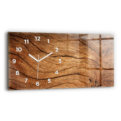Horloge horizontale en verre Vieux bois