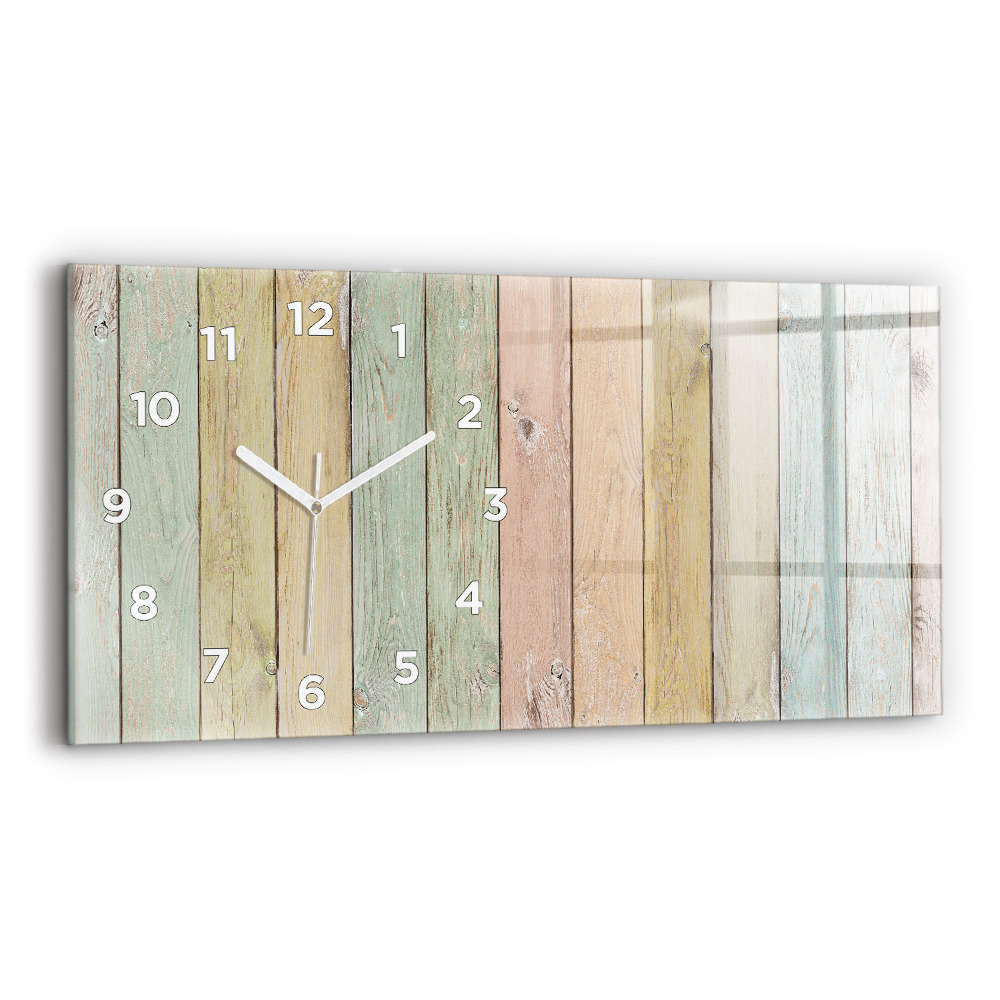 Horloge rectangulaire horizontale Tableaux colorés