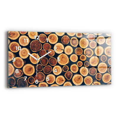 Horloge rectangulaire horizontale Bois