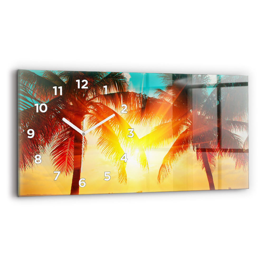 Horloge murale horizontale Vacances Repos Été