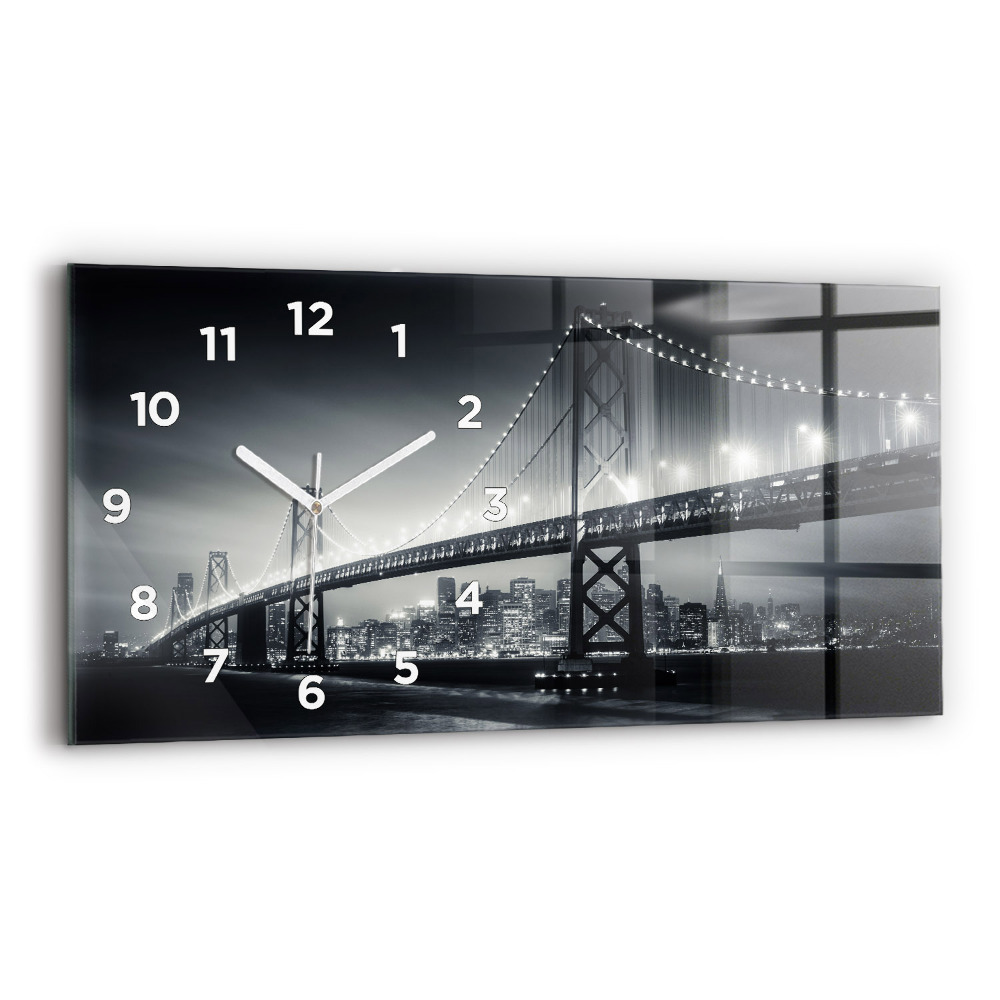 Horloge rectangulaire horizontale Pont de nuit à San Francisco