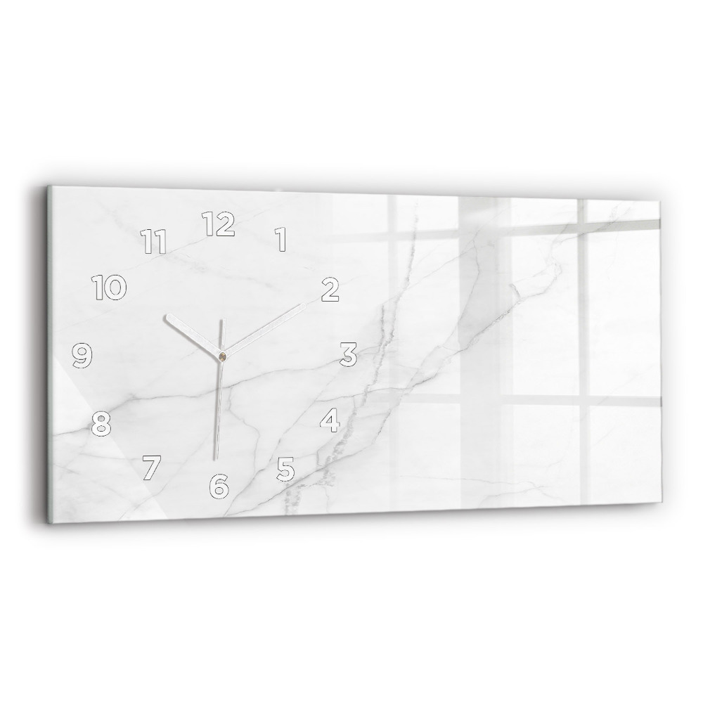 Horloge horizontale en verre Marbre décoratif