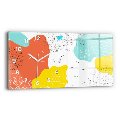 Horloge horizontale en verre POP abstrait