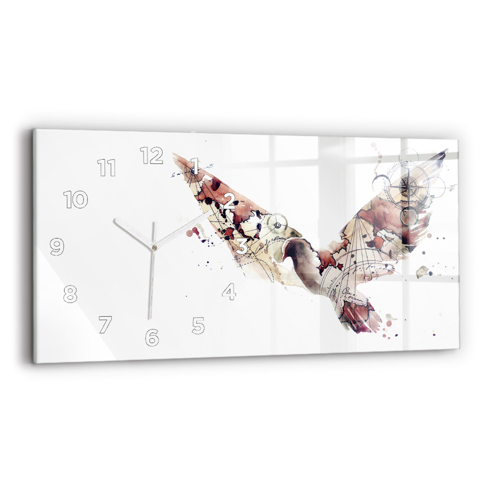 Horloge murale horizontale Vue abstraite